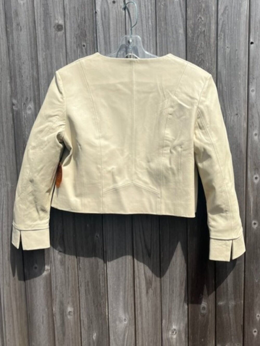 Cream Lambskin Cropped Jacket – new with tags - Picture 2 of 7